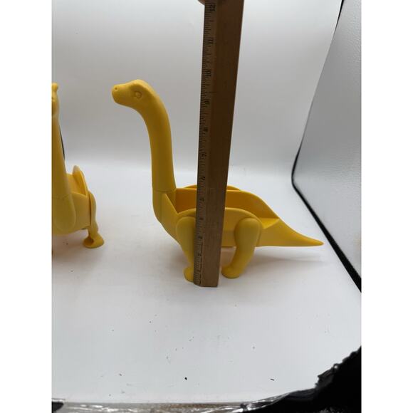 Set of 2 Dinosaur Taco Holders – Yellow Brontosaurus Stands - Picture 6 of 7